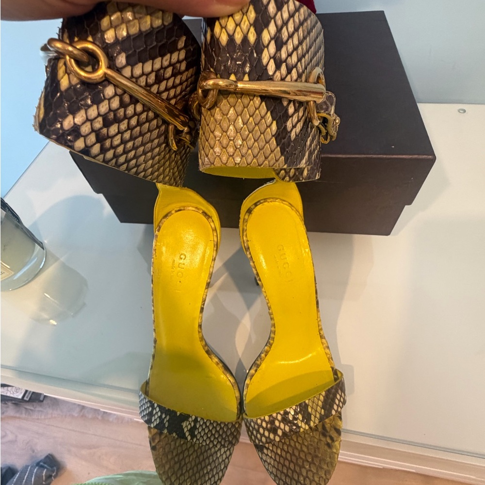 Gucci Yellow and Brown python ๐ Heels
Authentic - Picture 5 of 9